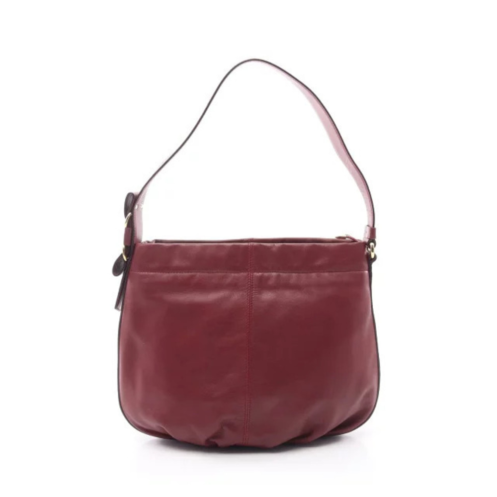 Salvatore Ferragamo Vara Shoulder Bag Leather Bordeaux Purple
